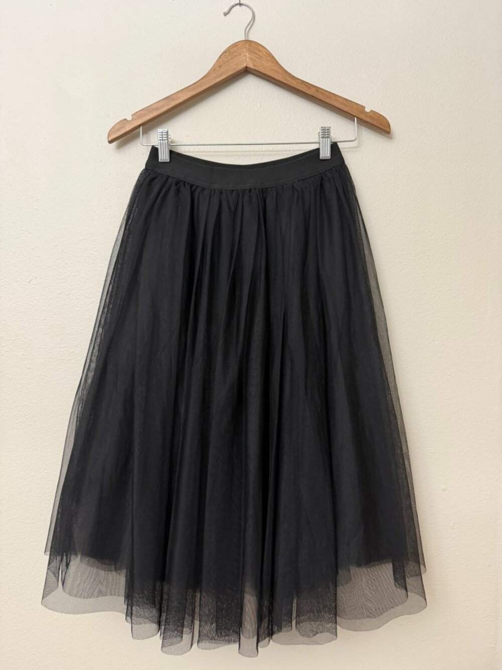 Haute Monde Black Tulle Gothic Holiday Christmas Skirt Small